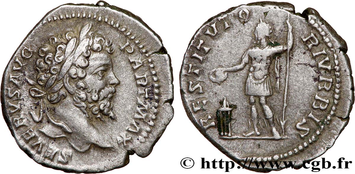 SEPTIMIUS SEVERUS Denier AU/XF