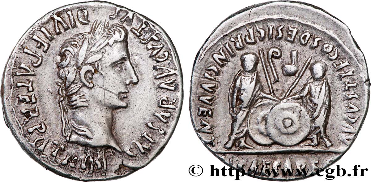 AUGUSTE, CAIUS et LUCIUS Denier TTB+