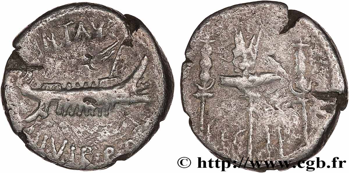 MARCUS ANTONIUS Denier XF