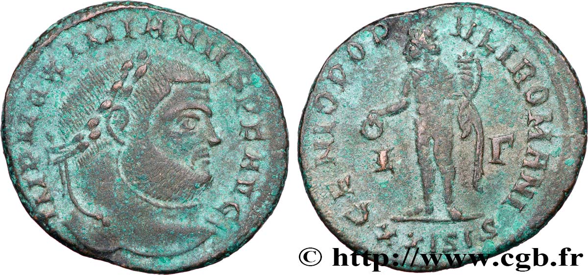 MAXIMIANO HÉRCULES Follis ou nummus BC+