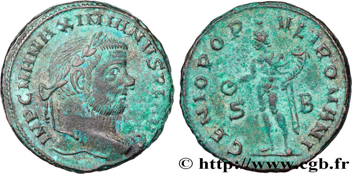 MAXIMIANUS HERCULIUS Follis ou nummus XF