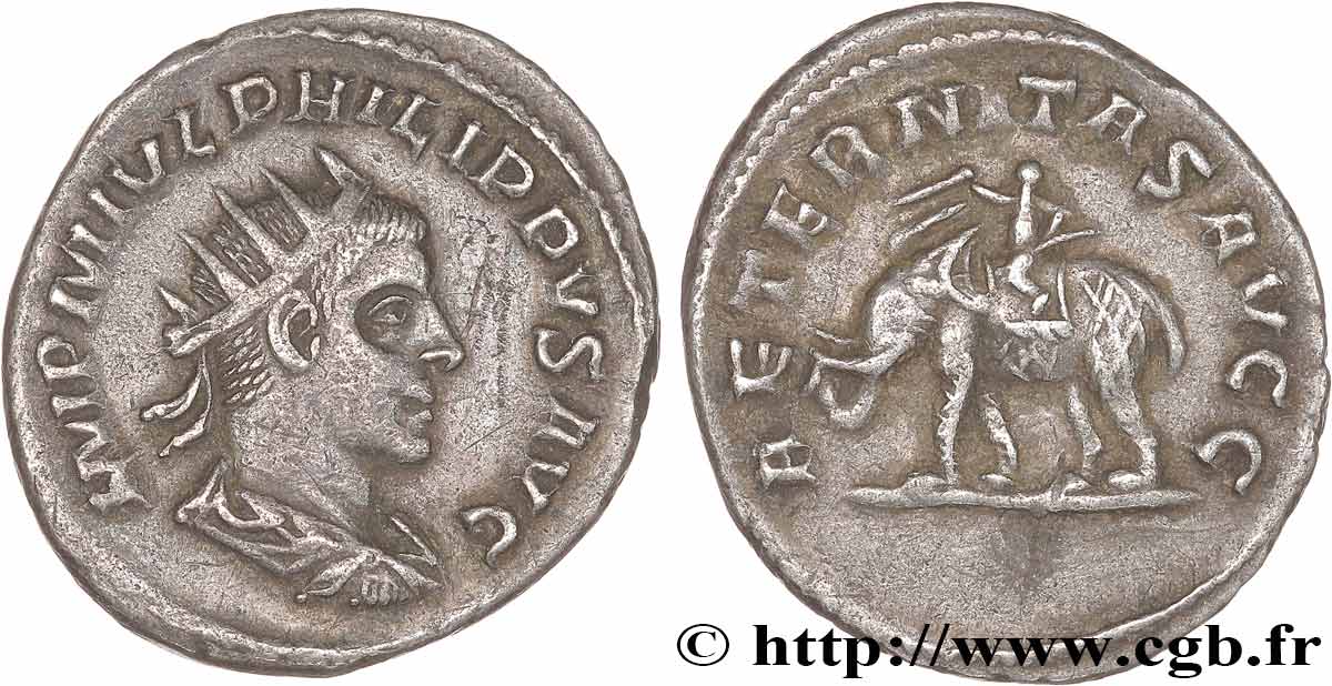 PHILIPPUS II Antoninien hybride AU