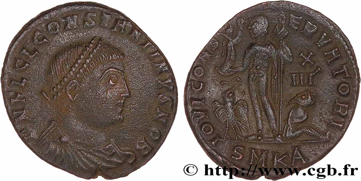 CONSTANTINE II Follis ou nummus AU
