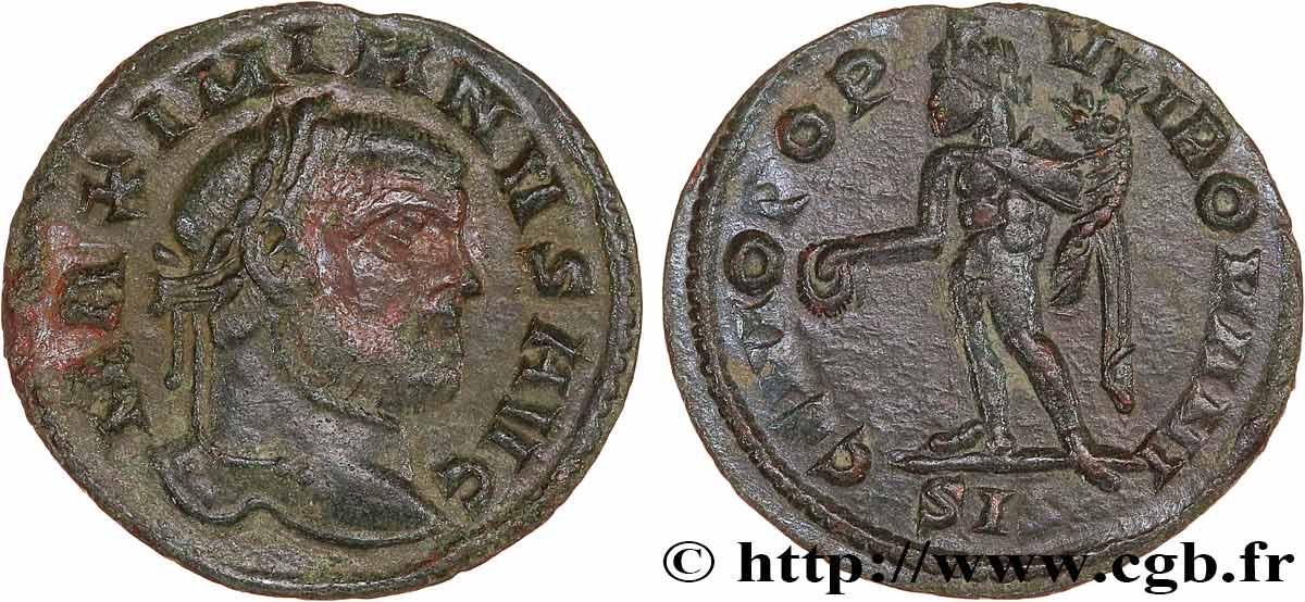 GALÈRE Quart de follis ou quart de nummus TTB+
