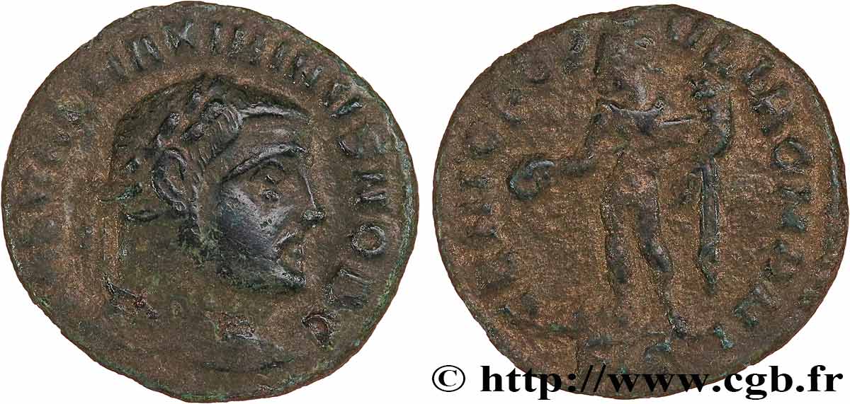 MASSIMINO II DAZA Quart de follis ou quart de nummus q.BB/MB