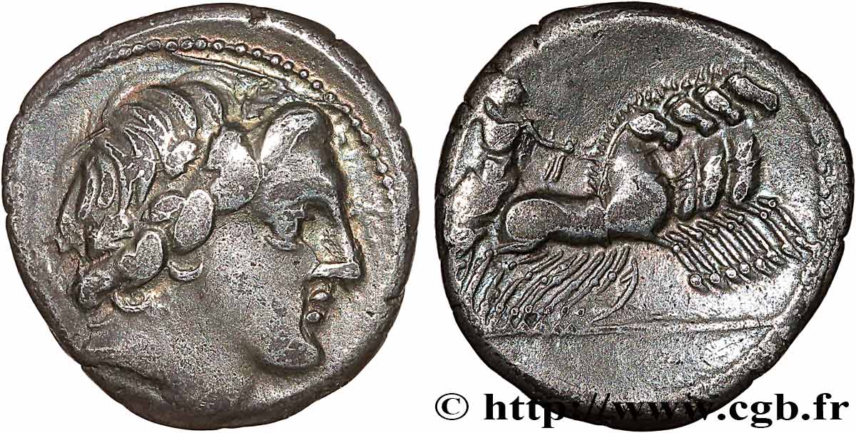 ROMAN REPUBLIC - ANONYMOUS Denier XF/AU