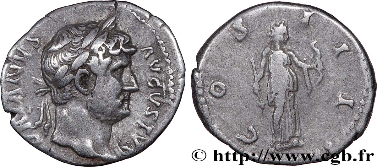 HADRIAN Denier XF