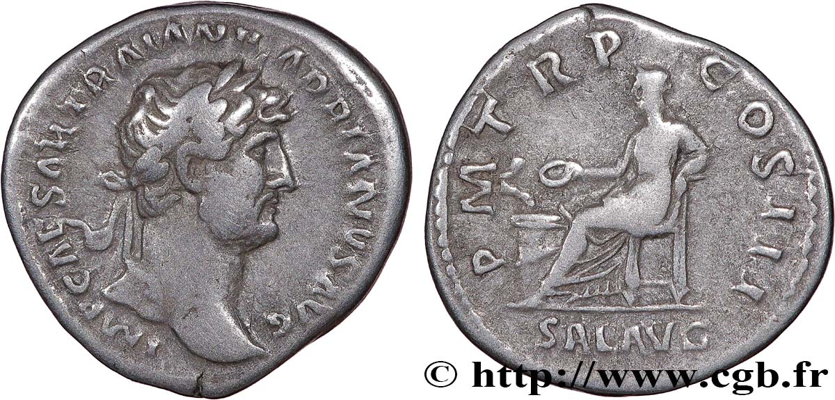 HADRIAN Denier XF