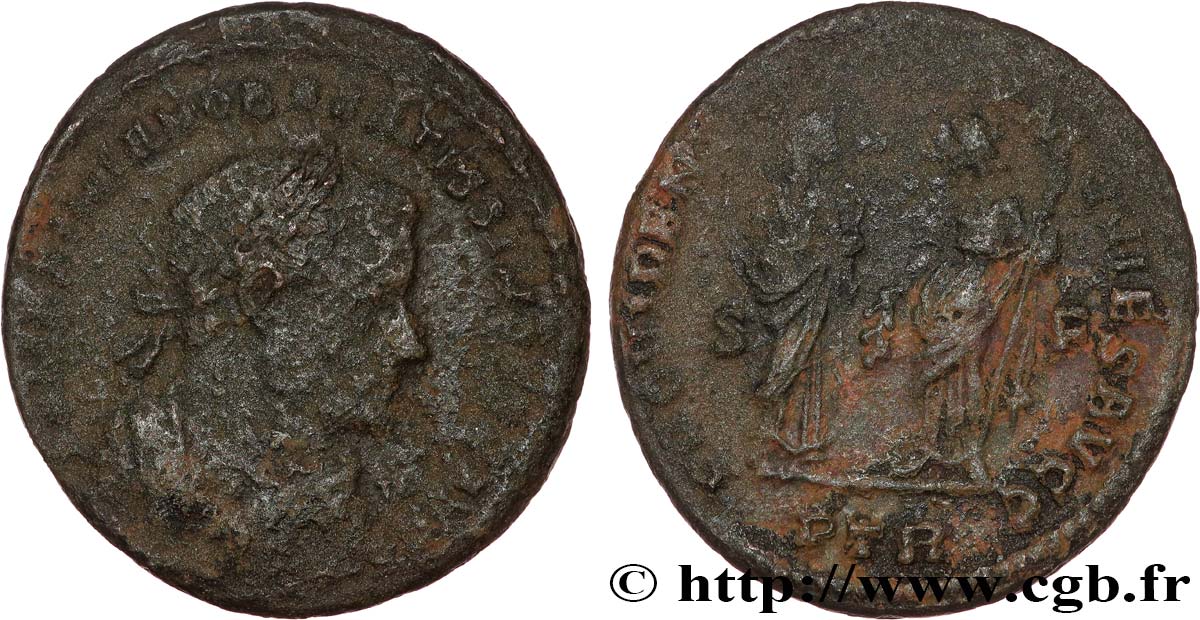 MAXIMIEN HERCULE Follis ou nummus TB