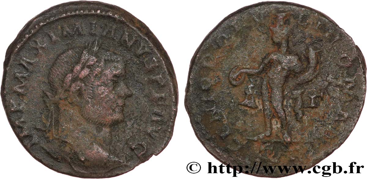 MAXIMIEN HERCULE Follis ou nummus TB+