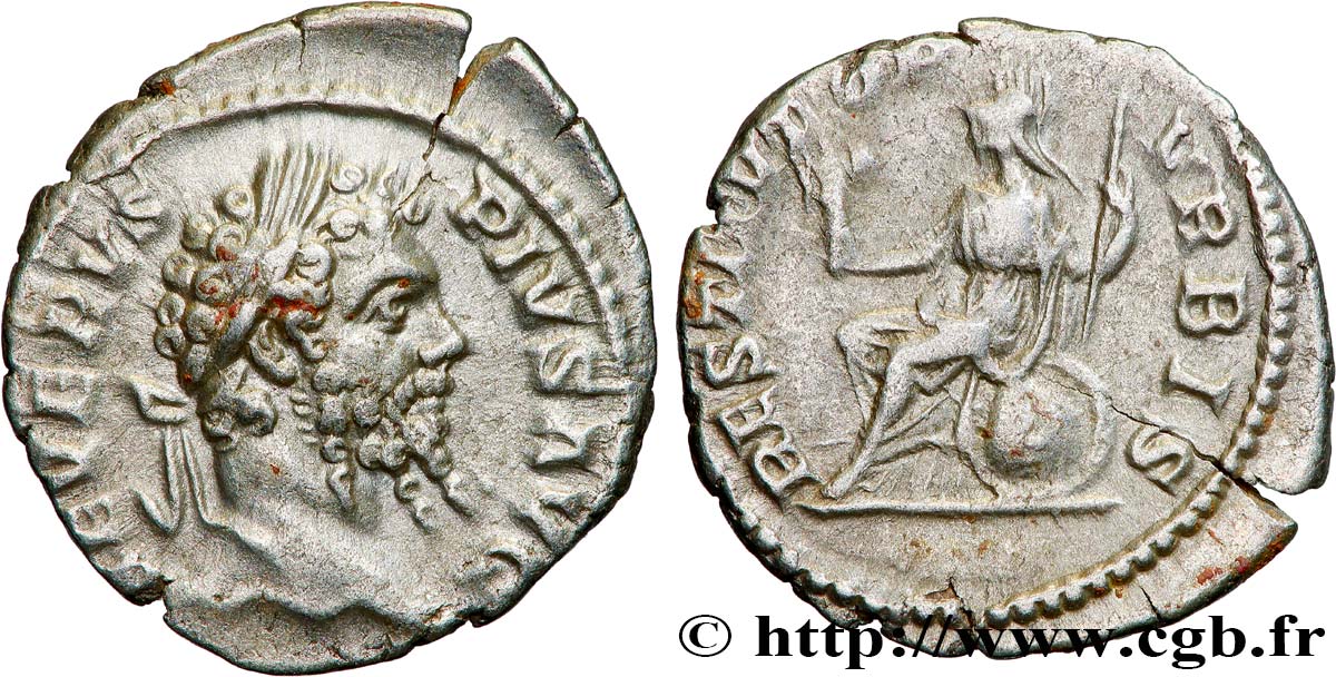 SEPTIMIUS SEVERUS Denier AU/XF