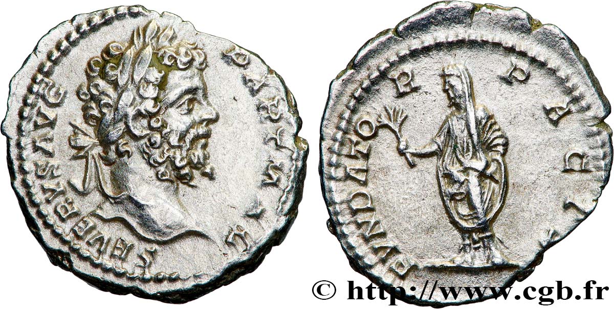 SEPTIMIUS SEVERUS Denier MS/AU