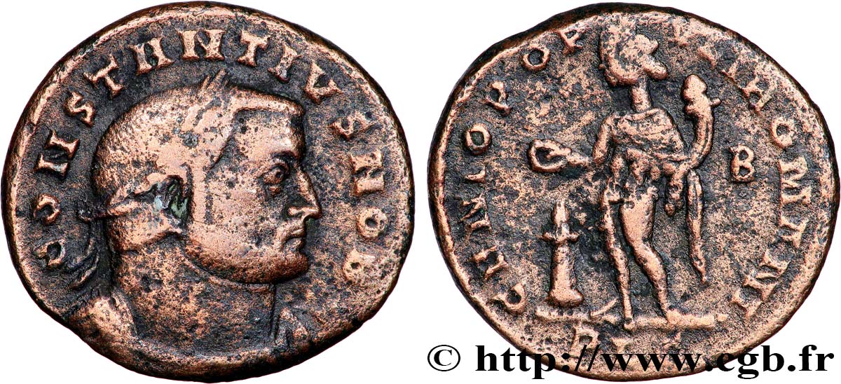 CONSTANCE Ier CHLORE Follis ou nummus TTB