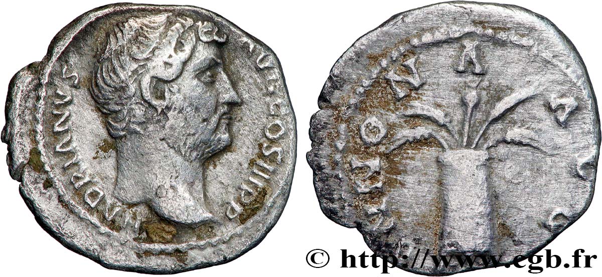 HADRIAN Denier AU/XF