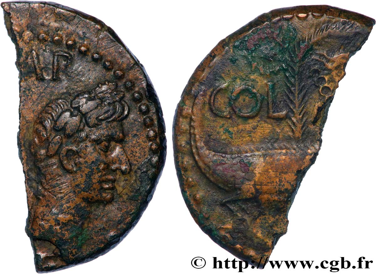 AUGUSTE et AGRIPPA Dupondius TTB