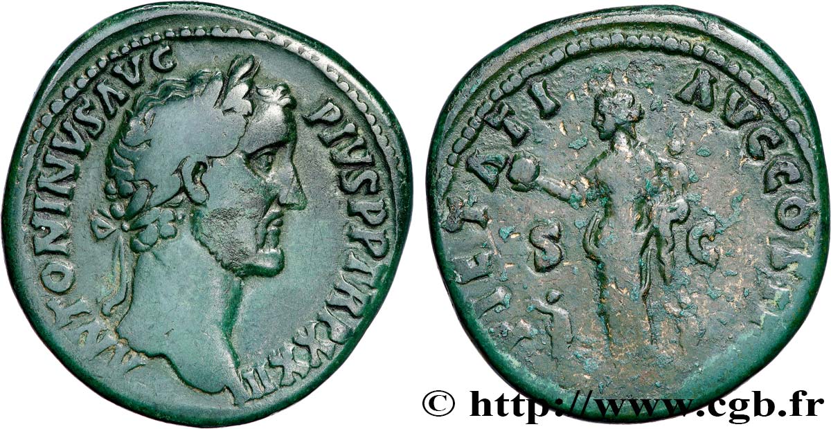 ANTONINUS PIUS Sesterce XF/VF