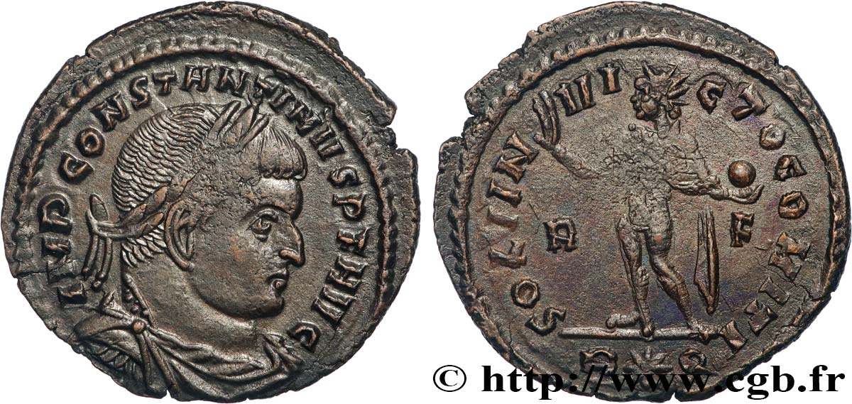 CONSTANTINE I THE GREAT Follis ou nummus AU/AU