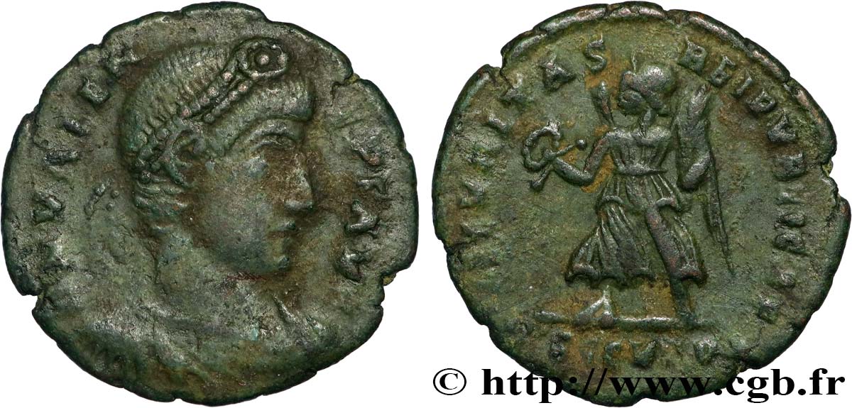 VALENS Nummus, (PB, Æ 3) TB+/TTB