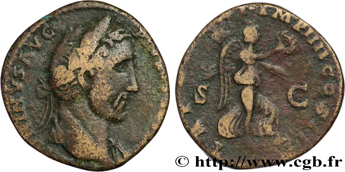 ANTONINUS PIUS Sesterce hybride VF