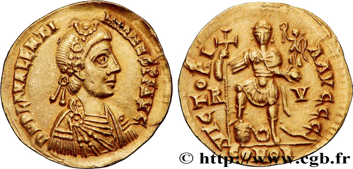 VALENTINIAN III Solidus AU