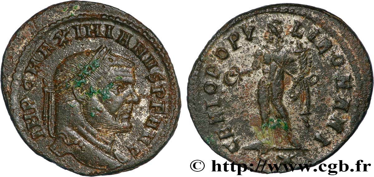 MAXIMIANUS HERCULIUS Follis ou nummus AU/XF