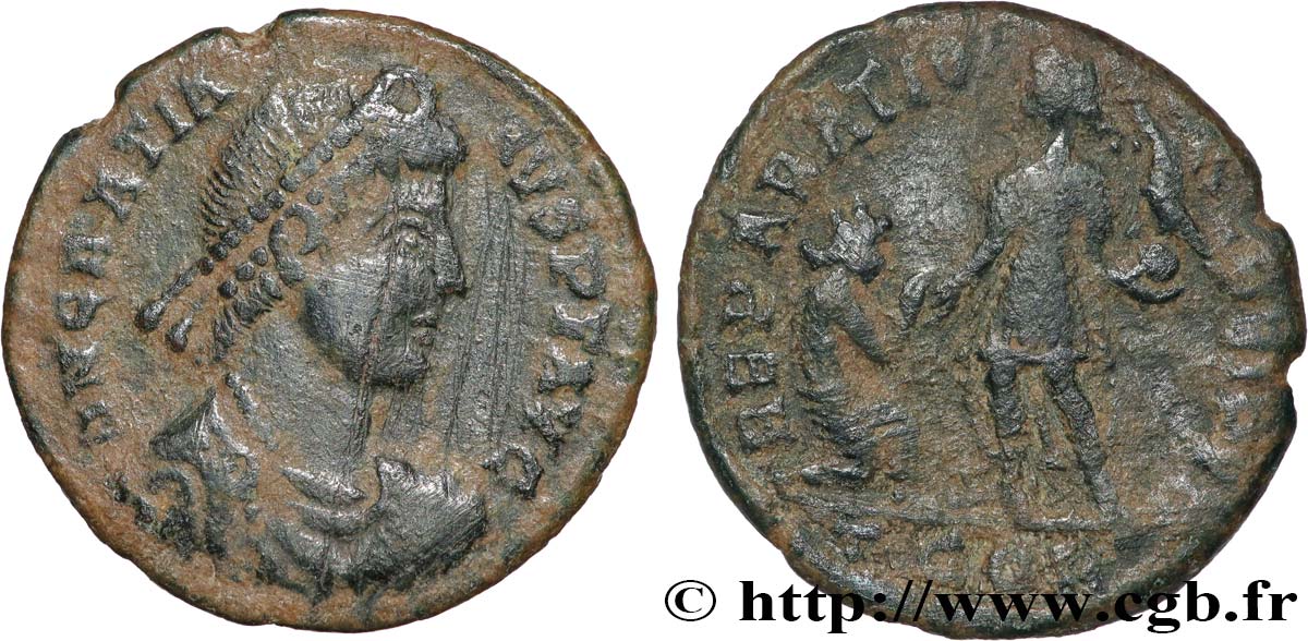 GRATIAN Maiorina pecunia, (MB, Æ 2) XF