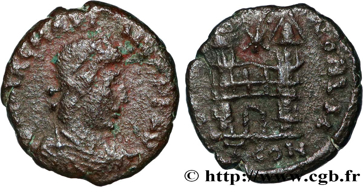 MAGNUS MAXIMUS Nummus, (PBQ, Æ 4) TB+/TTB