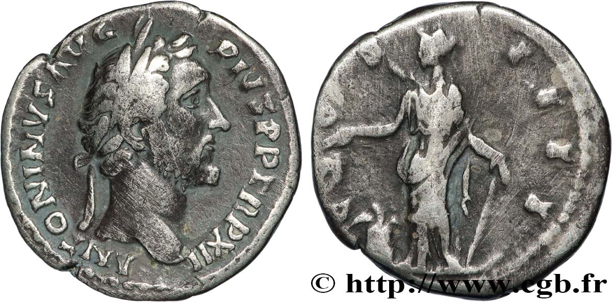 ANTONINUS PIUS Denier XF