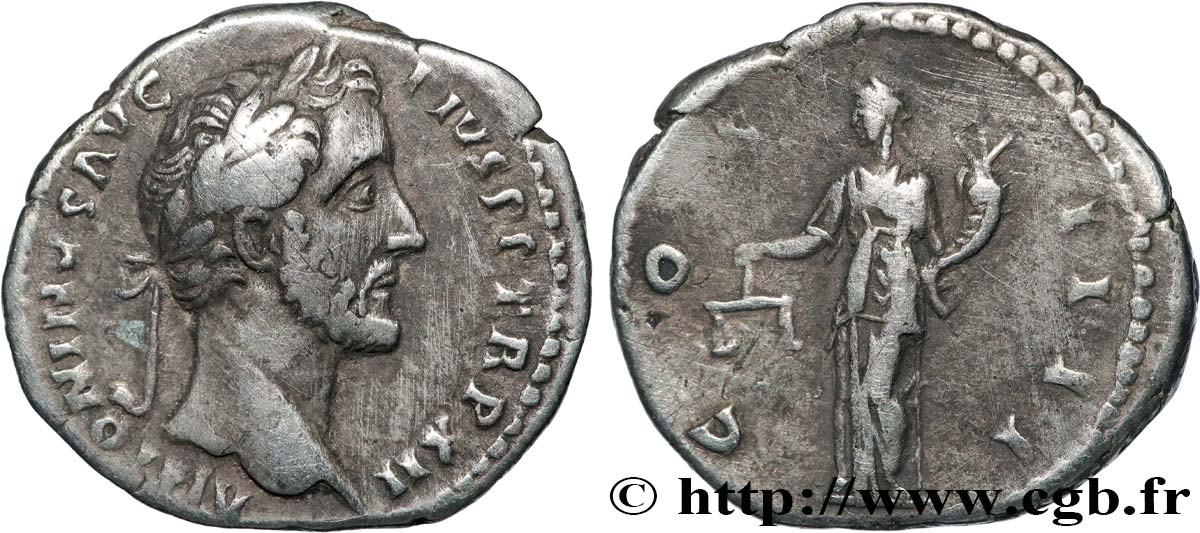 ANTONINUS PIUS Denier XF