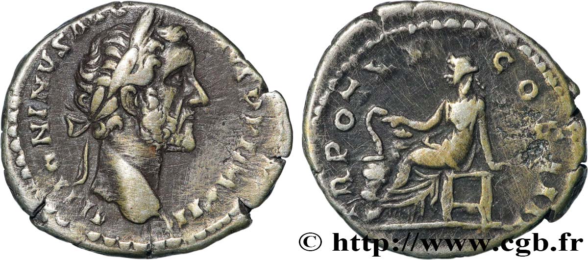 ANTONINUS PIUS Denier XF