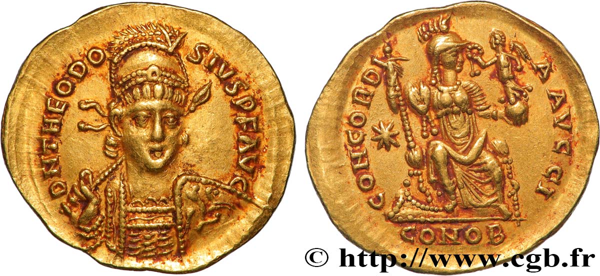 THÉODOSE II Solidus SPL
