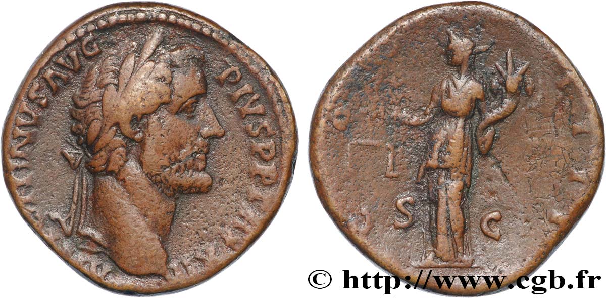 ANTONINUS PIUS Sesterce XF/VF