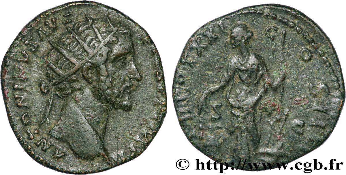 ANTONIN LE PIEUX Dupondius TTB