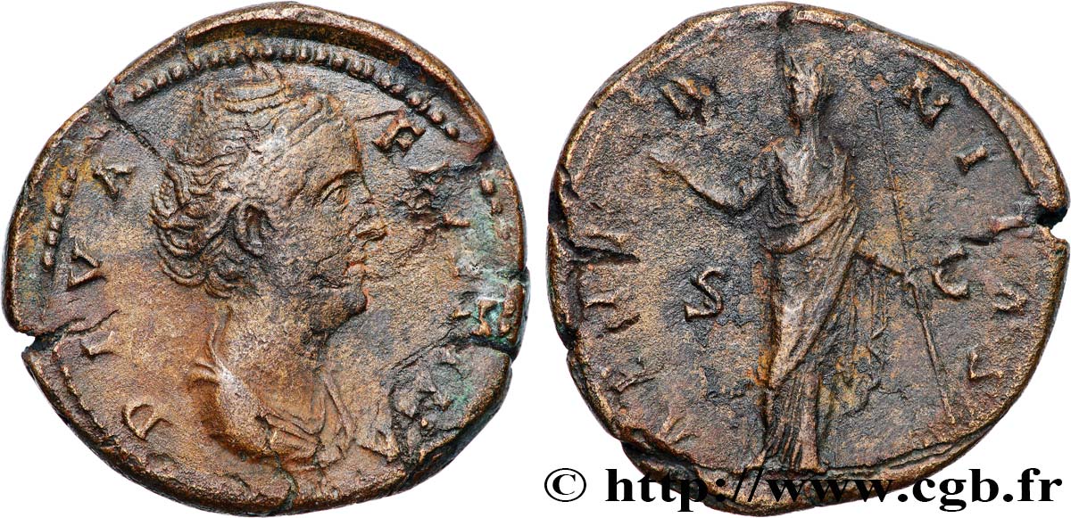 FAUSTINE MÈRE Sesterce TTB
