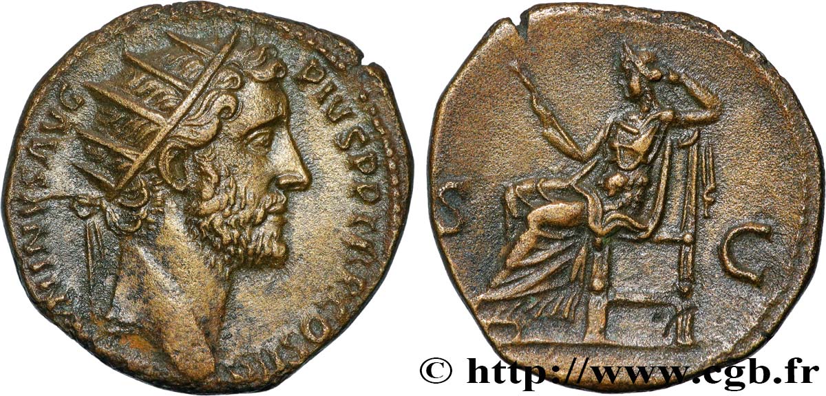 ANTONINUS PIUS Dupondius AU/AU