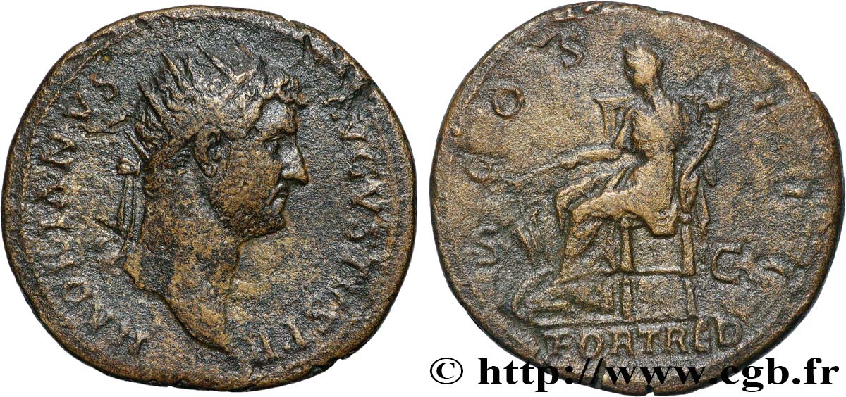 HADRIAN Dupondius VF