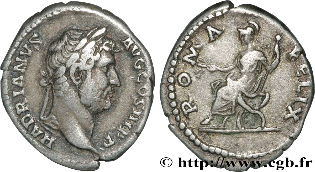 HADRIAN Denier AU/XF