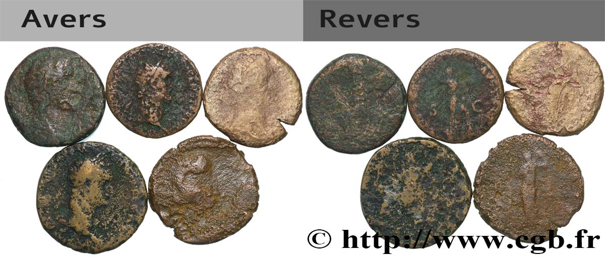 LOTS Lots de 5 monnaies lot