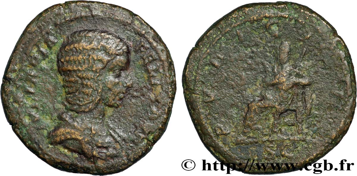 JULIA DOMNA Moyen bronze, dupondius ou as VF/VF