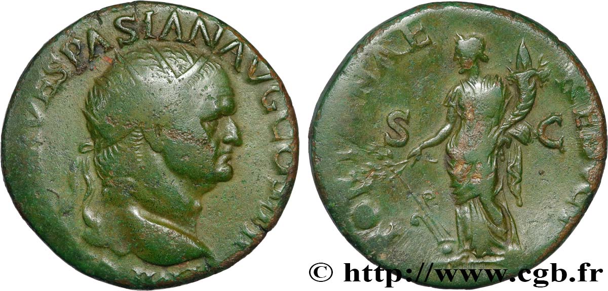 VESPASIAN Dupondius XF