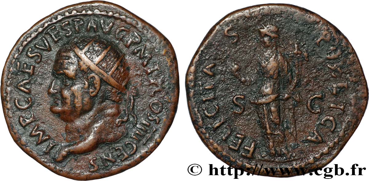VESPASIEN Dupondius TTB