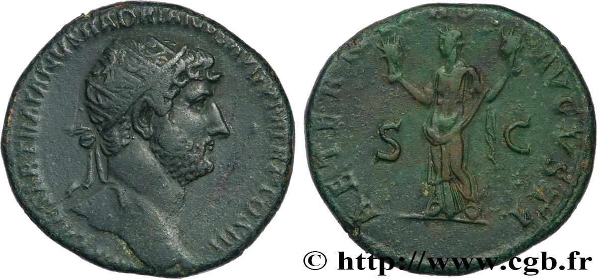 HADRIAN Dupondius XF