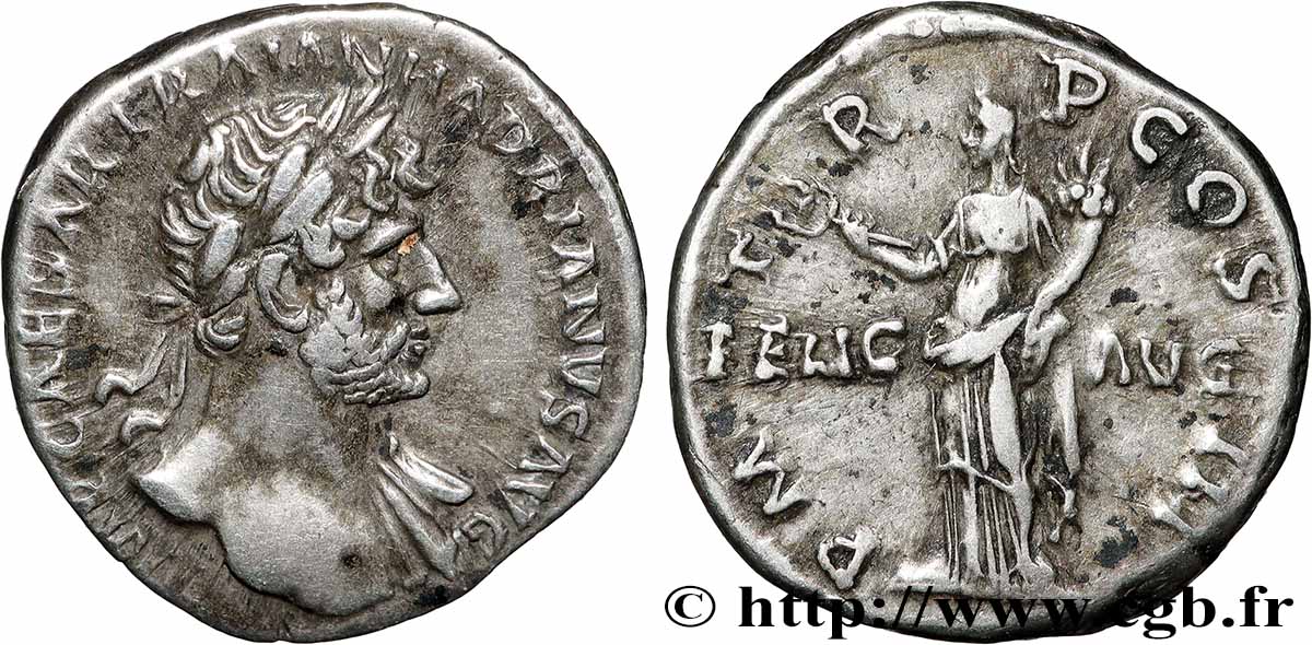 HADRIAN Denier AU