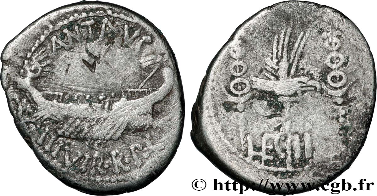 MARCUS ANTONIUS Denier XF