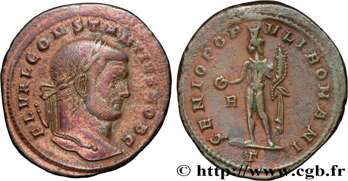 CONSTANCE Ier CHLORE Follis ou nummus TTB/TTB+