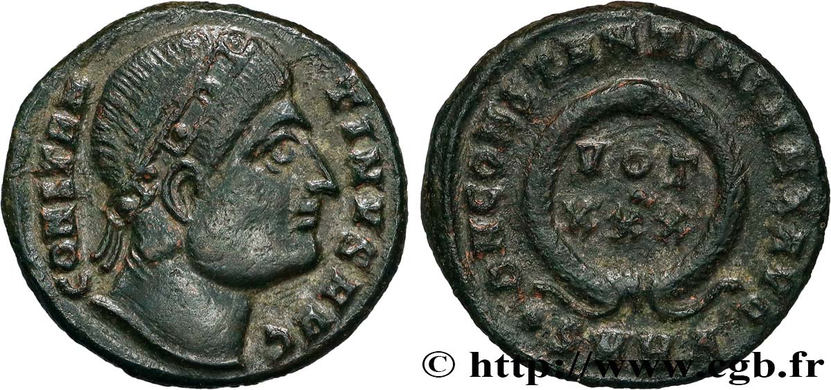 CONSTANTINE I THE GREAT Centenionalis ou nummus AU/XF