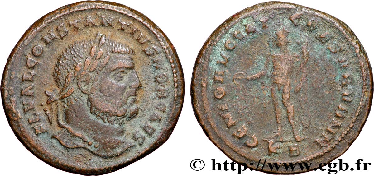 CONSTANCE Ier CHLORE Follis ou nummus TTB/TB+