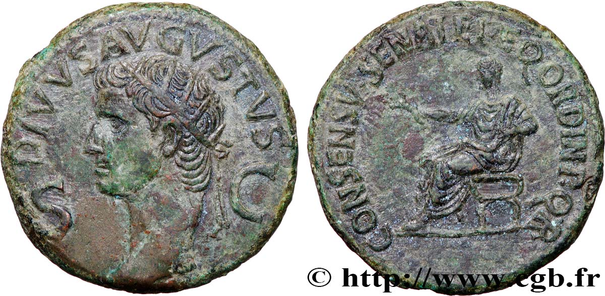AUGUSTE Dupondius TTB+/TTB