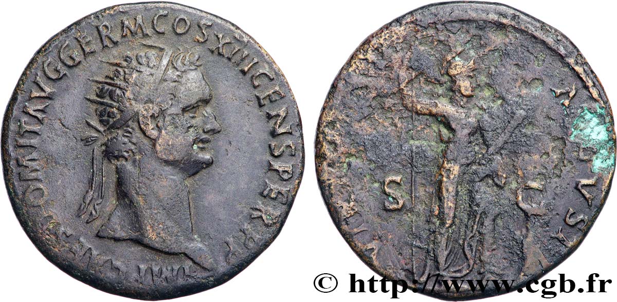 DOMITIANUS Dupondius XF/VF