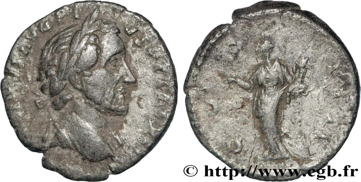 ANTONINUS PIUS Denier SS/fSS